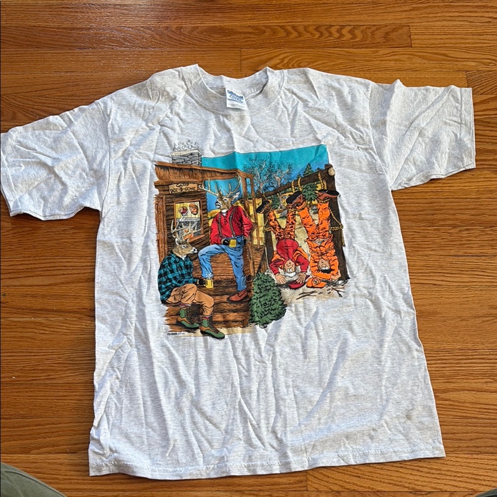 Graphic Tee with Hunting Print